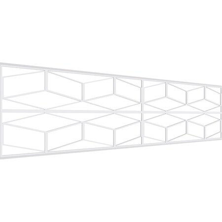 Ekena Millwork Set of Four Panels for 94 1/2"W x 24 1/4"H Pueblo Fretwork Wainscot Wall Paneling WPKP12X01X47PBL